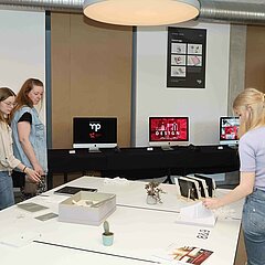 Projects of the students were exhibited.