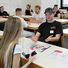 During speed dating and blind dating, prospective students were able to ask students their questions.
