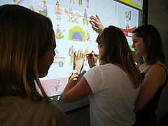 Studierende erstellen erste Grafiken