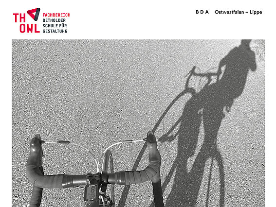 Schatten eines Fahrradfahrers