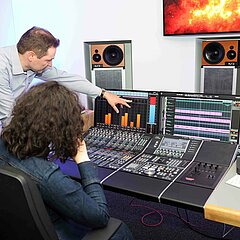 Insights into live productions were provided in the media production department.