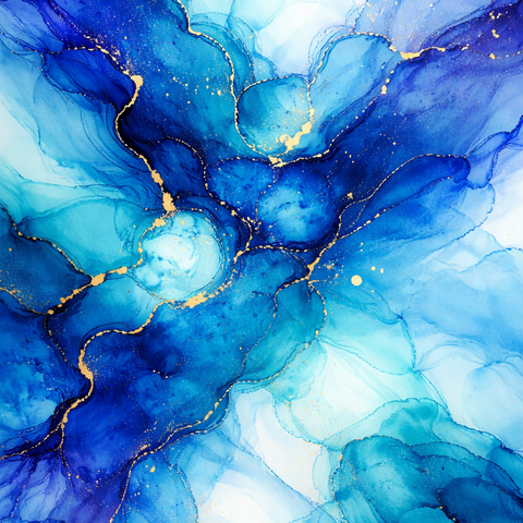 abstract fluid colors with gold veins
