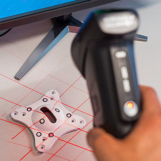 3D-Scan eines Bildschirmhalters