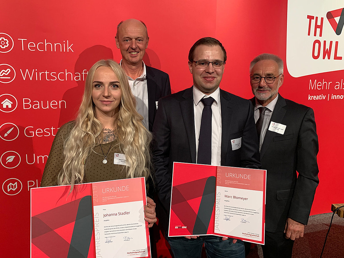 Preisträger Hochschulgesellschaft Johanna Stadler und Marc Blomeyer 