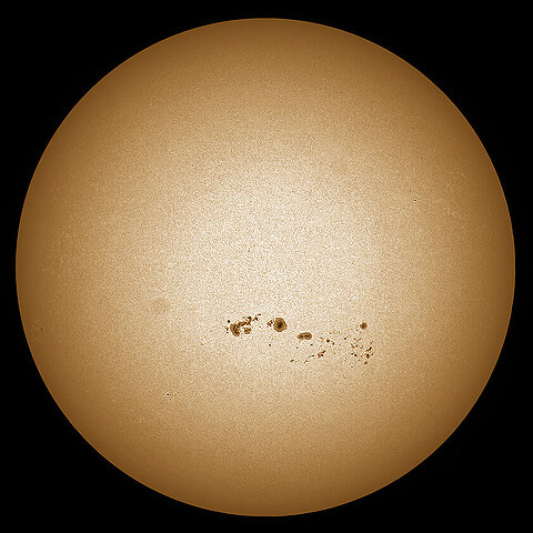 Sonne mit Sonnenflecken, 04.02.2025