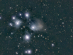 M45 (Plejaden), Tak FSQ 106 mit SBIG 8300C, 10 x 300s, PP in Pixinsight.