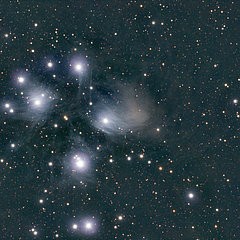M45 (Plejaden), Tak FSQ 106 mit SBIG 8300C, 10 x 300s, PP in Pixinsight.