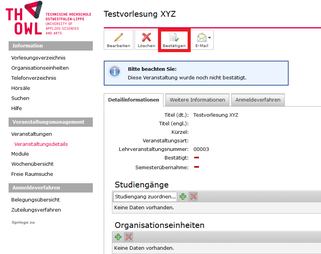 Veranstaltung bestätigen