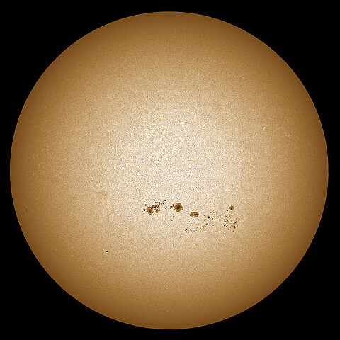 Sonne mit Sonnenflecken