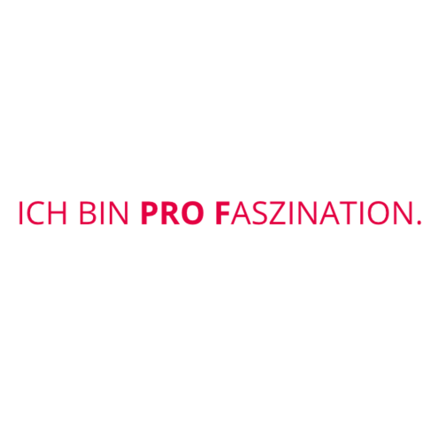 Bildkachel mit Text: ich bin PRO Faszination.