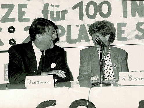 Anke Brunn zu Gast Links im Bild Rektor Prof. Dr. Dietrich Lehmann und rechts damalige Wissenschaftsministerin Anke Brunn.