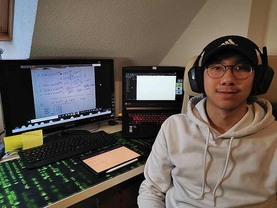 Hier verbringt David Nguyen die meiste Zeit seines Tages, nimmt an Vorlesungen teil und lernt für seine Prüfungen.