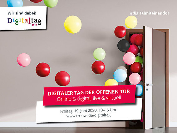 Am 19. Juni öffnen sich von 10 bis 15 Uhr rund 100 Hochschultüren der TH OWL live und virtuell!
