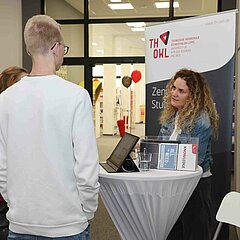 The ZSB booth provided answers to questions about studying.