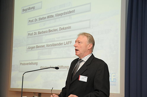 Eröffnung 37. LAFF Tagung: Jürgen Benner (Vorsitzender LAFF)