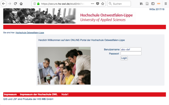 Anmeldung erfolgt über eine 2 Faktor-Authentifizierung mit gültigem  Hochschulzertifikat und Benutzerzugang