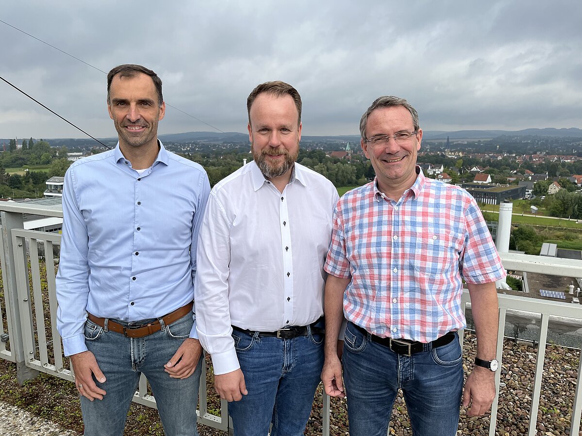 Die drei Professoren Dr. Daniel Nordhoff, Dr. Korbian von Blanckenburg, Dr. Jens Kümmel