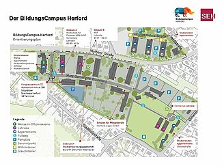Lageplan BildungsCampus Herford