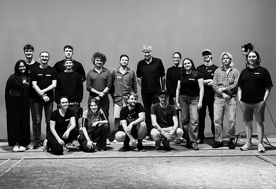 Band Kettcar mit dem Team aus dem Fachbereich Medienproduktion