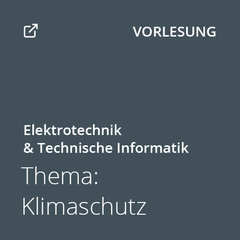 Kachel Vorlesung Thema Klimaschutz