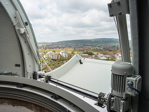 2014 Blick aus der neuen Kuppel Aussicht aus der neuen Kuppel der STernwarte der Hochschule OWL.