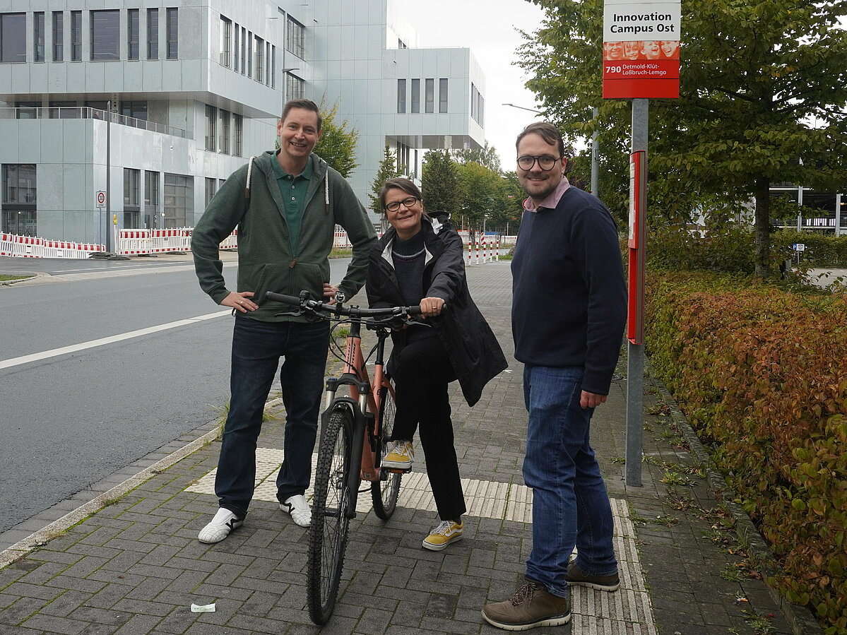 Michael Minge, Kathrin Lemme mit Fahrrad, Gero Brinkmann