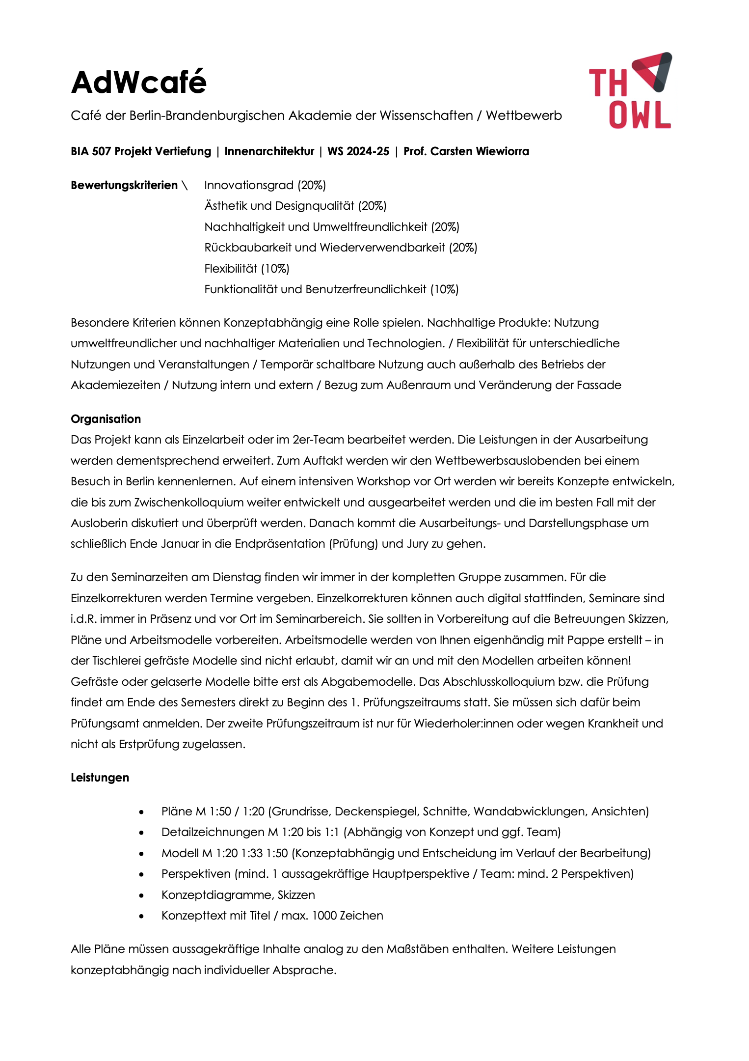 AdW Café | Programm Teil 1 