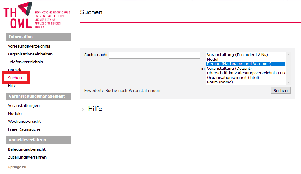 Adresse suchen Adresse suchen