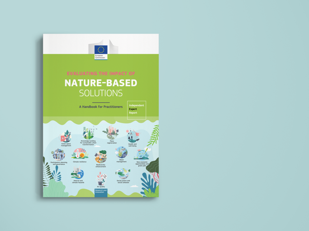 EU-Handbuch NBS Bild des EU-Handbuchs zur Wirkungsanalyse von naturbasierten Lösungen